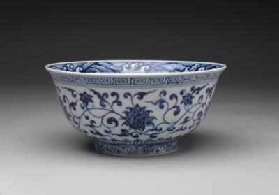 图片[2]-Bowl with lotus scrolls in underglaze blue, Ming dynasty (1368-1644)-China Archive
